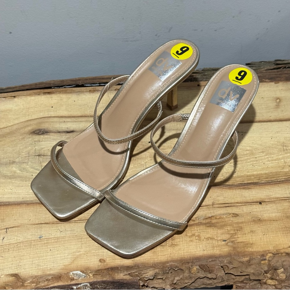 Dolce Vita Light Gold Strappy Heel Sandals Sz 9 A55 - Picture 4 of 10